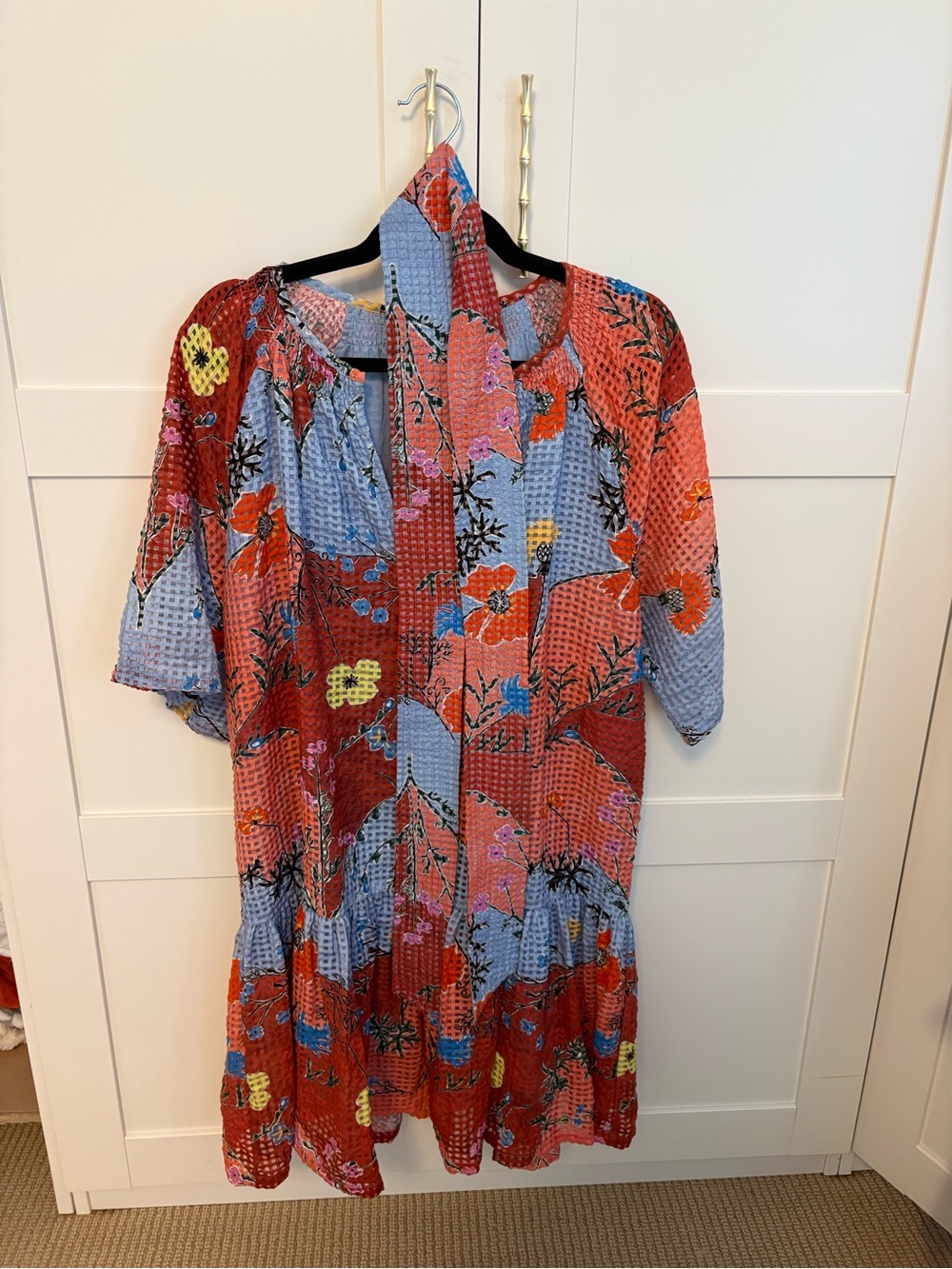 Oliphant Stockholm Sienna patchwork midi dress